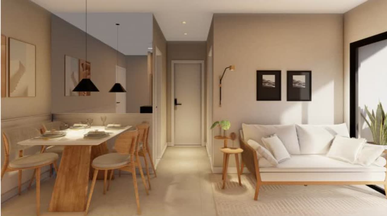 Sala de estar e jantar (ilustrativa)