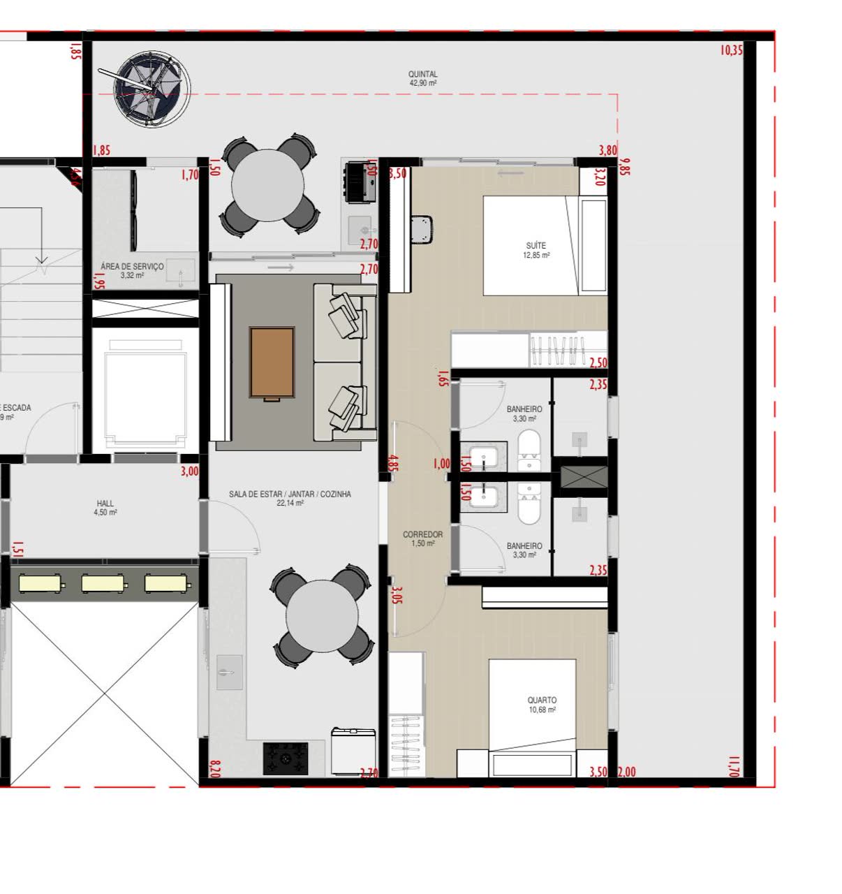 Planta baixa do apartamento