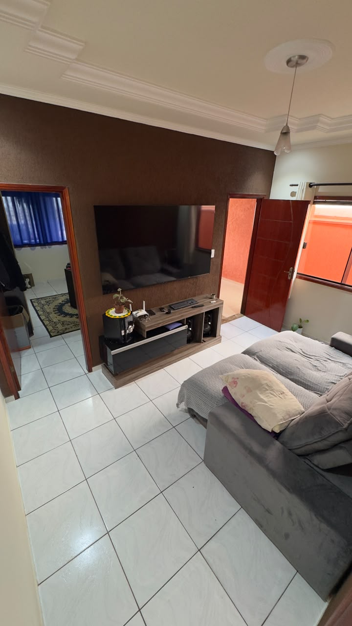 Sala com vista para os quartos