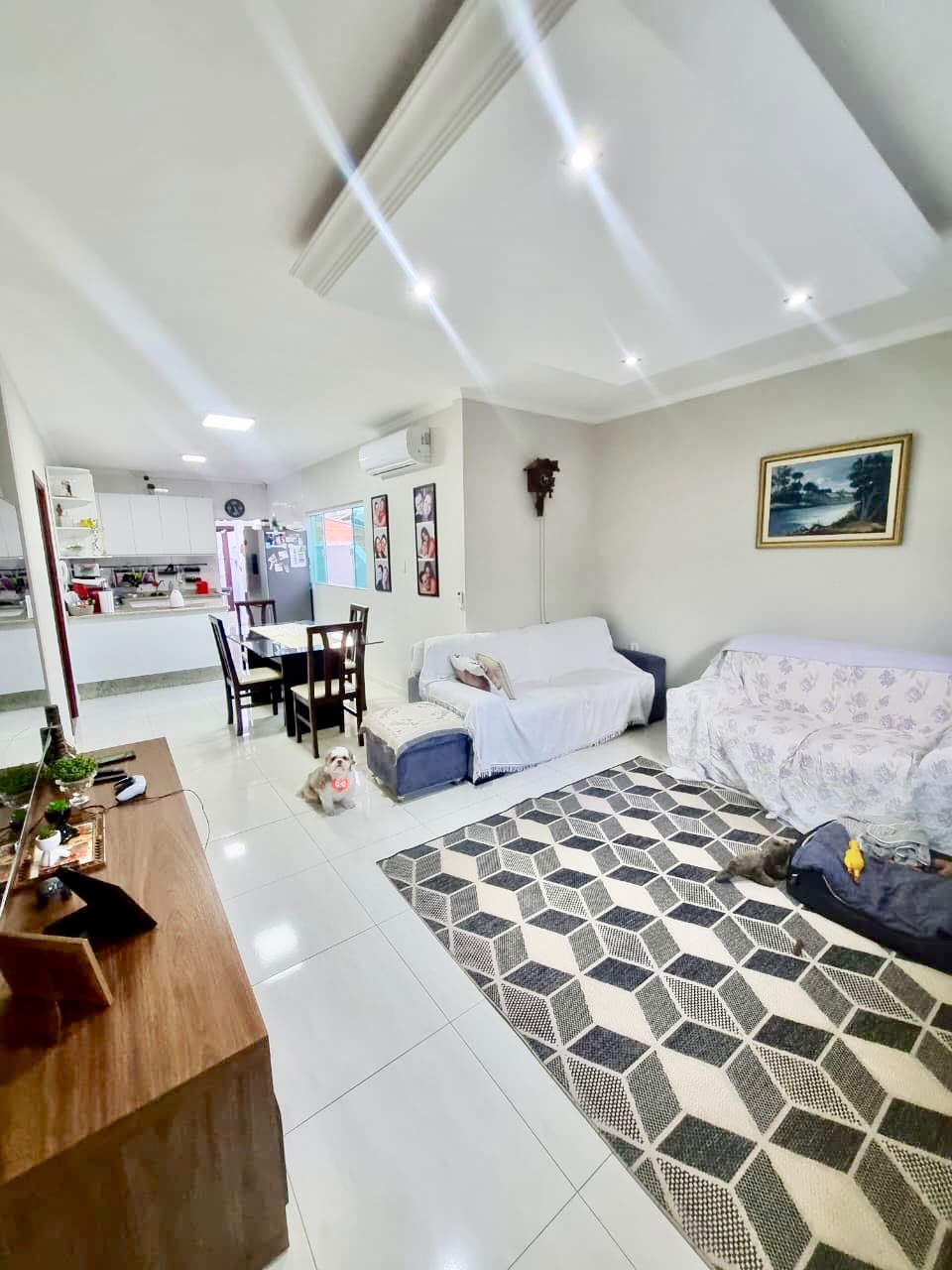 Sala integrada com a cozinha