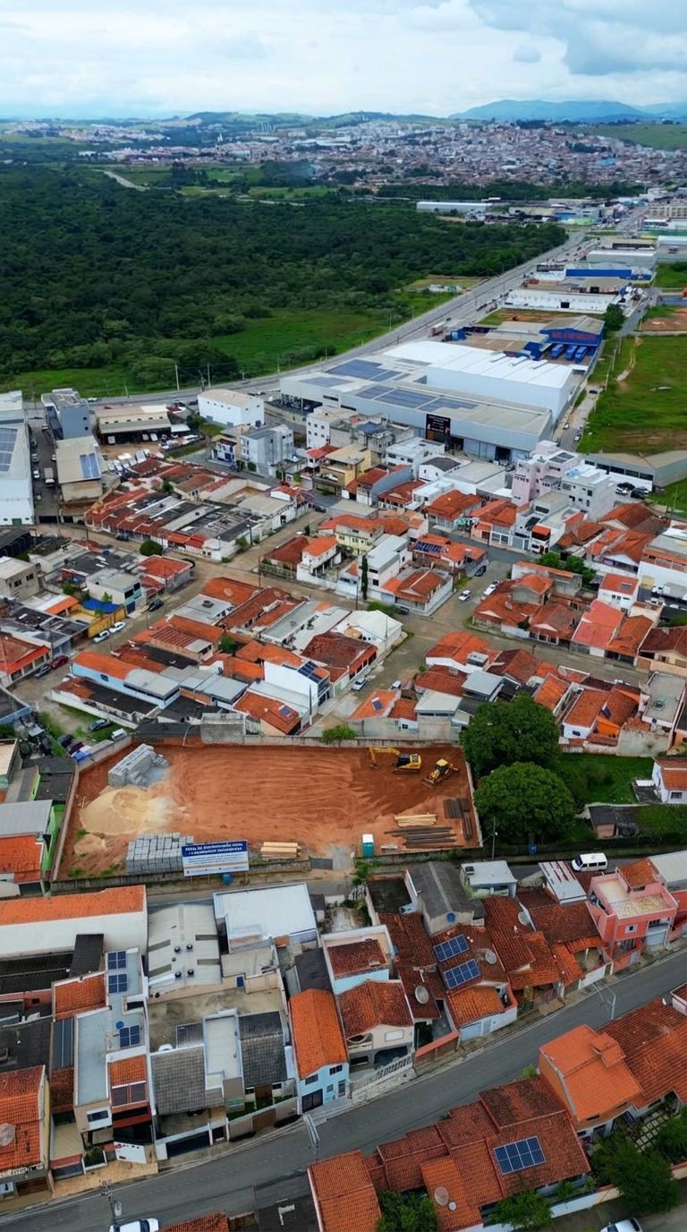 Vista aérea do terreno